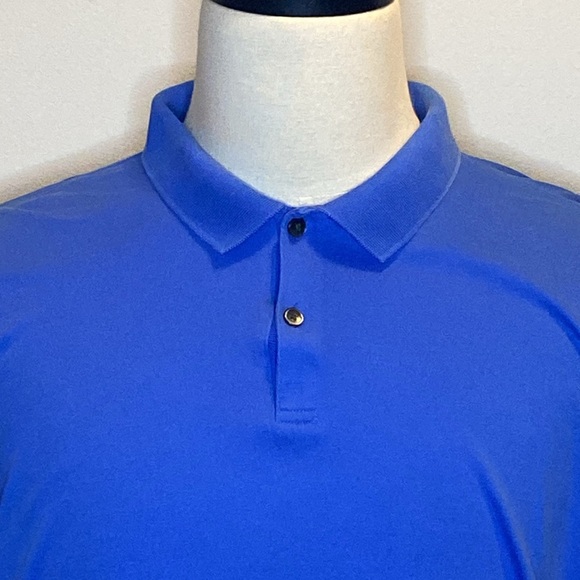 Calvin Klein Collared Polo Shirt in 100% Blue Cotton (sz XL) - Picture 3 of 5